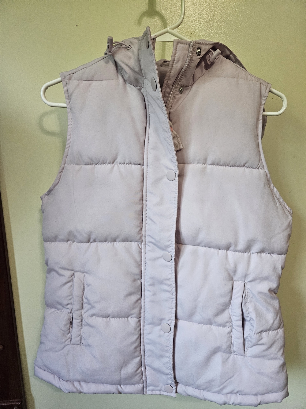 Women's dip Quilted Puffer Vest in Light Purple